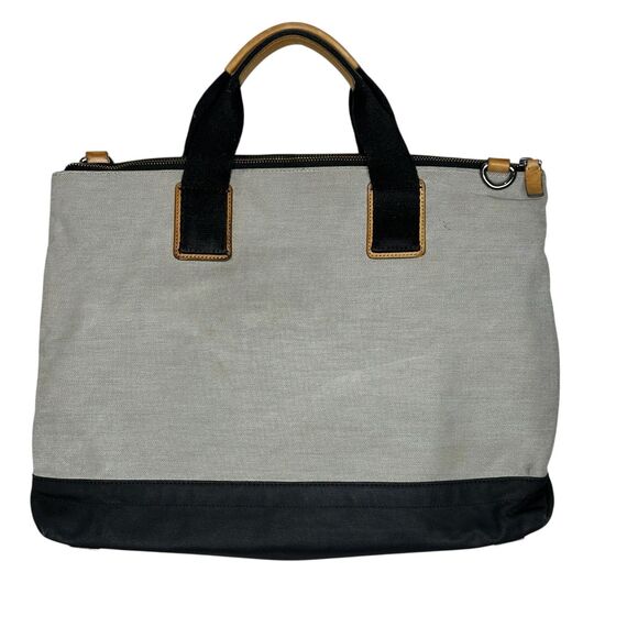 Skagen Kruse Canvas Laptop / Document Bag Gray Black - Picture 9 of 12